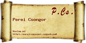 Perei Csongor névjegykártya